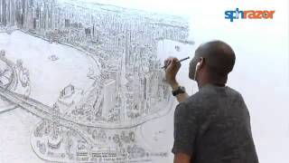 Stephen Wiltshires Singapore Panorama Full timelapse [upl. by Anali]