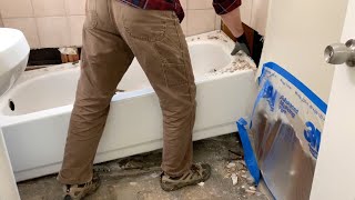 How to Remove a Bathtub 🧐 [upl. by Sllew]