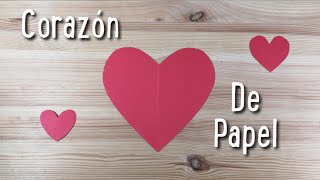 COMO HACER UN CORAZÓN DE PAPEL DE LA MANERA MAS RÁPIDA Y SENCILLA [upl. by Zetrok809]