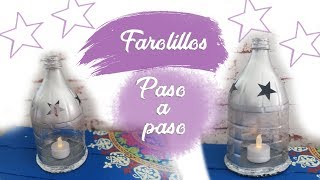 CÓMO CREAR FAROLILLOS RECICLANDO BOTELLAS DE PLÁSTICO  RECICLAJE CREATIVO [upl. by Eelac]