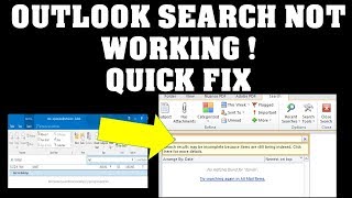 Outlook Search not working in windows How to repair [upl. by Ayhtin]