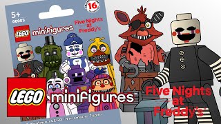 LEGO Five Nights at Freddys Colección Completa  Minifiguras Custom  Ynsomniac Typho [upl. by Warrenne149]