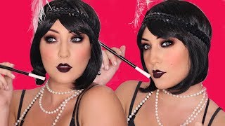 1920s Flapper Makeup  AFORDABLEDRUGSTORE  Glamnanne [upl. by Ariahs]