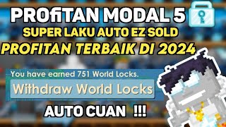 Modal 5DL Profit Gampang 🔥 High Demand Auto Cuan Banyak 💰  Growtopia Profit [upl. by Cherin]