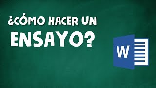 CÓMO HACER UN ENSAYO ACADÉMICO [upl. by Rothschild]