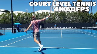 Stefanos Tsitsipas Court Level Practice  2022 Australian Open 4K 60FPS [upl. by Ploch]