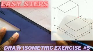 How to draw an Isometric Projection  Exercise 5 Beginners [upl. by Dante]