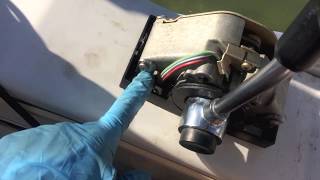 Outboard engine wont Shift into ReverseGrinds into ForwardReverse  Shift Cable Replacement [upl. by Foulk138]