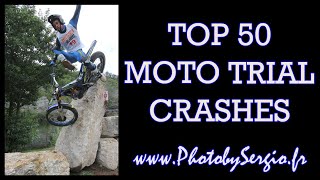 Top 50 Moto trial crashes [upl. by Alisa238]