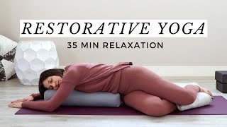 Restorative Yoga With Props for Full Body  Mind Relaxation [upl. by Telrahc213]