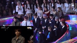 181201 idols reaction to Jungkook on the screen [upl. by Otilopih]