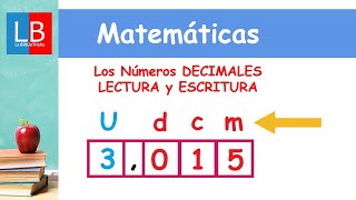 Los Números DECIMALES LECTURA y ESCRITURA ✔👩‍🏫 PRIMARIA [upl. by Hi582]