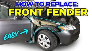 How To Remove amp Replace Front Fender 20072011 Toyota Camry [upl. by Airamahs]