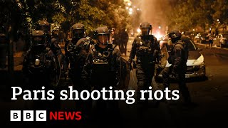 Paris shooting riots lead to arrests across France  BBC News [upl. by Leemaj]