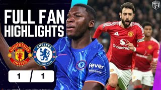 Caicedo SCREAMER stops United Manchester United 11 Chelsea Highlights [upl. by Klenk868]