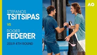 Stefanos Tsitsipas v Roger Federer  Australian Open 2019 4R  AO Classics [upl. by Lesnah570]