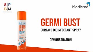 Modicare Germi Bust MultiSurface Disinfectant Spray Demonstration [upl. by Saraiya317]