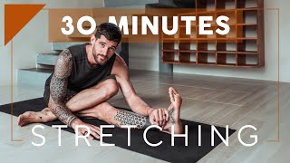 30 Minutes Full Body Deep Stretches Yoga [upl. by Tadd]