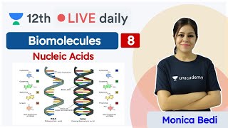 CBSE Class 12 Nucleic Acids L8  Biomolecules  Chemistry  Unacademy Class 11 amp 12  Monica Bedi [upl. by Cesaria]