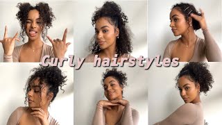 12 easy CURLY hairstyles [upl. by Adnerak959]