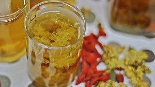 Chrysanthemum Tea 菊花茶  Herbal Tea  Recipe by ZaTaYaYummy [upl. by Oniger]