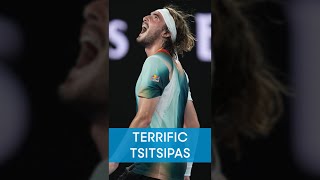 Stefanos Tsitsipas BEAUTIFUL backhand 👀 [upl. by Odyssey398]