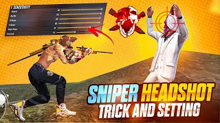 SNIPER Headshot Latest Settings and New Tricks  Garena Free Fire [upl. by Strickman581]