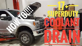 Do YOU know HOW TO drain your secondary coolant  17 Ford SUPERDUTY [upl. by Aiclid58]