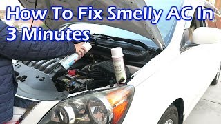 How to Fix Smelly AC in Your Car Like the Pro in 3 Minutes [upl. by Gairc]