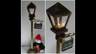 Como hacer farol Navideño con acabado metálico  DIY [upl. by Nosidda994]