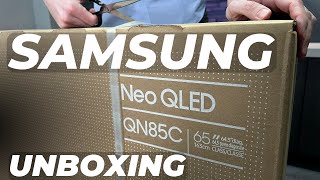 Samsung QN85C 4K Neo QLED Unboxing [upl. by Roseann]