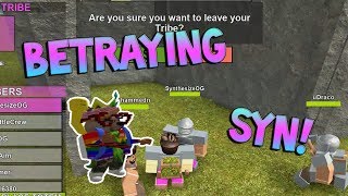 BETRAYING SYNTHESIZEOG Booga Booga ROBLOX [upl. by Ahsil181]