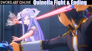 SAO Kirito vs Administrator Quinella Fight amp Ending  Sword Art Online Alicization Lycoris [upl. by Valerian]