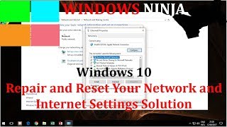 Windows 10 Repair and Reset Your Network Internet Settings Solution [upl. by Aydin]