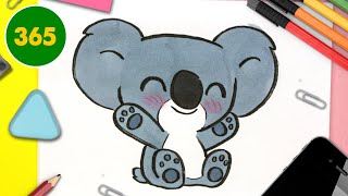 COME DISEGNARE KOALA KAWAII  Come disegnare animali [upl. by Latif334]