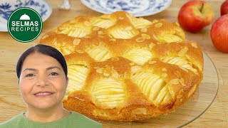 Schneller Apfelkuchen  Versunkener Apfelkuchen mit Rührteig 🍎🍏 🔝 [upl. by Winchell]