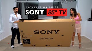 ITS TOO BIG 😜  85quot Sony X80X800X8000 Android TV UNBOXING amp Installation Guide [upl. by Dagney]