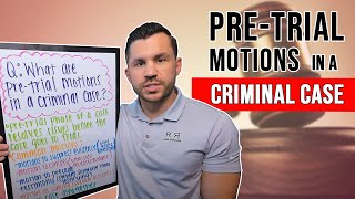 What are Pre Trial Motions in a Criminal Case [upl. by Joette207]