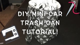 DIY Mini Fabric Car Trash Can Tutorial [upl. by Adyol217]