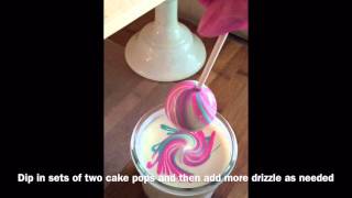 Cake Poppin Tutorials Marble Swirl Cake Pops [upl. by Elisabetta973]