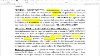 Modelo de CONTRATO DE ARRENDAMIENTO 2020 FÁCIL Y RÁPIDO [upl. by Ahseital]