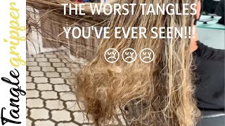 How to effectively detangle MATTED TANGLED KNOTTED hair easily [upl. by Modeerf68]