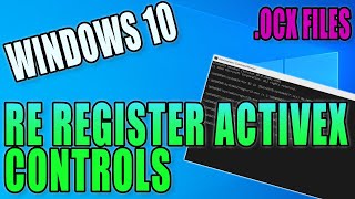 How To Re Register ActiveX Controls In Windows 10 PC Tutorial  Fix OCX File Errors [upl. by Nnahtebazile317]