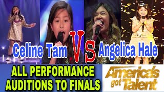 America’s got talent Angelica Hale amp Celine Tam all performances from auditions to finals [upl. by Bertsche]