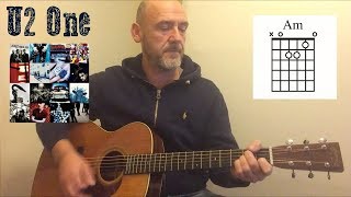 U2  One  Guitar lesson by Joe Murphy [upl. by Ater610]