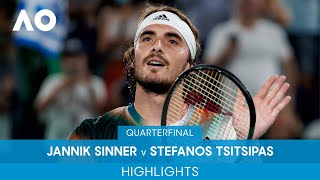 Jannik Sinner v Stefanos Tsitsipas Highlights QF  Australian Open 2022 [upl. by Resiak]