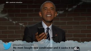 Obama Reads Mean Tweets on Jimmy Kimmel Live [upl. by Aretak]