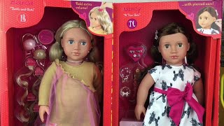 Our Generation 18quot Dolls Nancy amp Bianca with accessories Doll Unboxing Review [upl. by Apul]