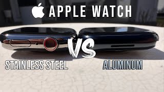 Apple Watch Stainless Steel Vs Aluminum  Which Should You Buy [upl. by Ailekat]