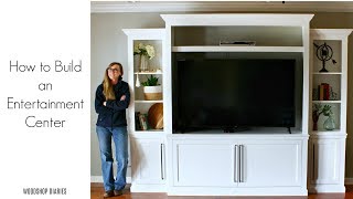 How to Build a Large DIY Entertainment Center [upl. by Tertias821]